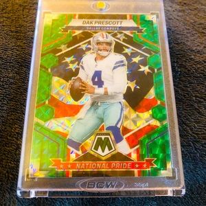 Dak Prescott 2023 Panini Mosaic Prizm National Pride Green Prizm #259 Cowboys
